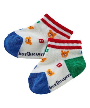 MIKI HOUSE HOT BISCUITS ワンポイント半袖Tシャツ＆ローカットソックスギフトセット【BOX付き】 赤