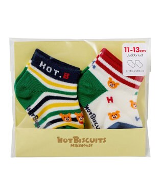 MIKI HOUSE HOT BISCUITS ワンポイント半袖Tシャツ＆ローカットソックスギフトセット【BOX付き】 赤