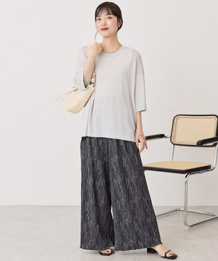 AMERICAN HOLIC アソート柄ジャカードパンツ Charcoal Gray