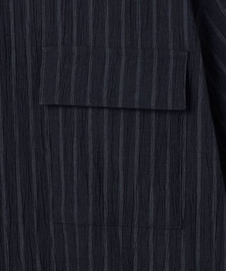 JOSEPH HOMME 【新素材】エアリッジストレッチ ポケット付レギュラーカラー半袖シャツ ネイビー系1