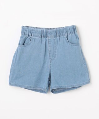 ANY KIDS 【洗濯機可能】バックリボン ショートパンツ ブルー