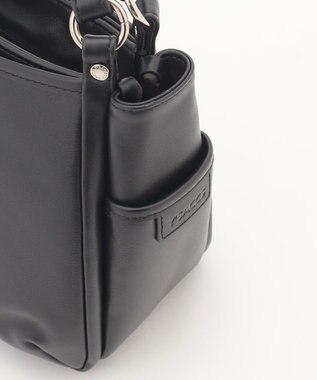 Y'SACCS カウレザー スクエア2wayミニトート ブラック