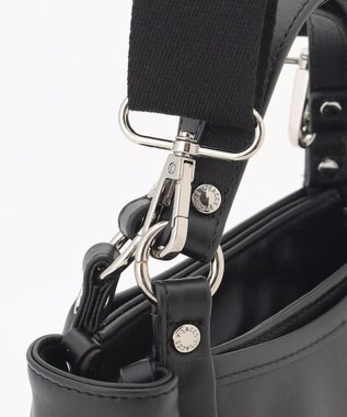 Y'SACCS カウレザー スクエア2wayミニトート ブラック