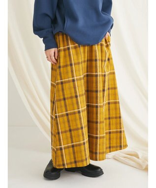 CRAFT STANDARD BOUTIQUE 先染めチェック（小）スカート Mustard