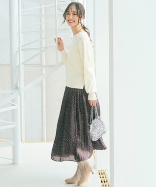 ANY SIS 【23.0~24.5cm】リブポインテッド ブーツ グレージュ