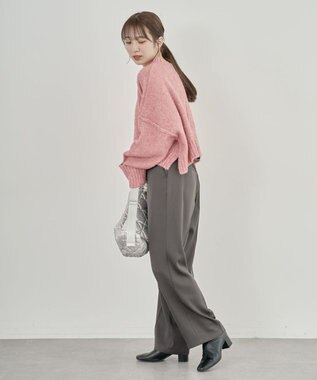 Green Parks ・Ｐｅｔｉｔ　Ｆｌｅｕｒ　ブークレワイドニット Pink