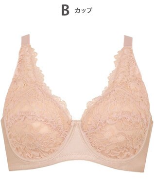 Wing ブラジャー ワイヤーが痛くなりにくい 綿混(カップ肌側・バック) フルカップブラ NB2704 ウイング／ワコール ピーチ