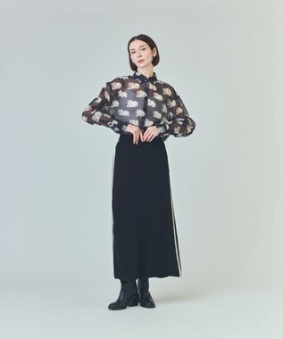 GRACE CONTINENTAL シアーCatブラウス ブラック