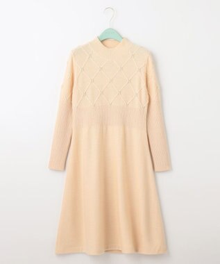 TOCCA 【洗える】PEARL BOUQUET KNITDRESS ニットドレス ベージュ系