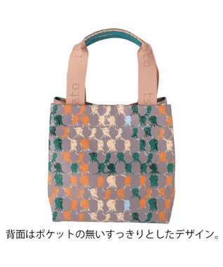 tsumori chisato CARRY タコチェック ハンドバッグ 手提げ 【 水や汚れに強いコーティング 】 グレー