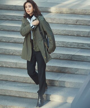 23区 【CLASSY.1月号掲載】ウーステッドウール タートルネック ニット ブラック系