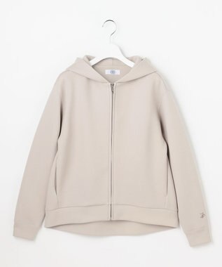 J.PRESS LADIES S ダンボールジャージー ジップアップ パーカー グレージュ系