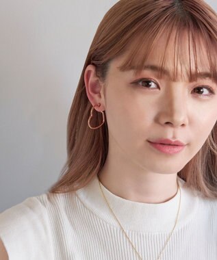 Phoebe ビックオープンハートイヤリング　ローズゴールド ローズゴールド