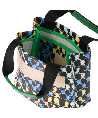 tsumori chisato CARRY タコチェック ハンドバッグ 手提げ 【 水や汚れに強いコーティング 】 ブラック