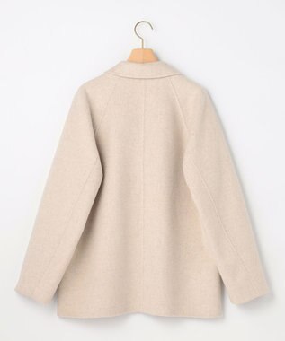 組曲 S ダブルブレストリバー コート アイボリー系