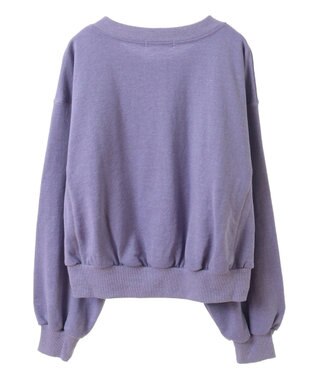 Green Parks ウ゛ィンテージ風ｚｉｐ裏毛カーディガン Purple