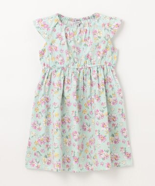 ANY KIDS プリント サマー ワンピース ミント×花柄