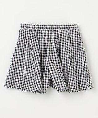 組曲 KIDS 【110-140㎝】フレアーギンガム ショートパンツ ブラック系3
