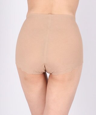 Wing 補整ショーツ ほどよいおなか押さえ まるみのあるヒップライン ここちよいフィット感 【Pパンツ レースシェイプショーツ】 はきこみ丈ふかめ KJ4250 ウイング／ワコール シナモンブラウン