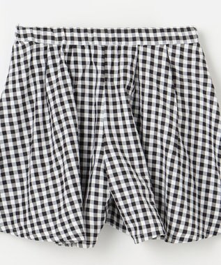 組曲 KIDS 【110-140㎝】フレアーギンガム ショートパンツ ブラック系3