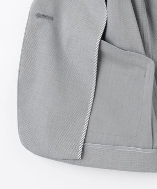 J.PRESS LADIES 【セットアップ対応・洗える・撥水・防汚】コットンFITTYシャーク テーラード ジャケット ライトグレー系