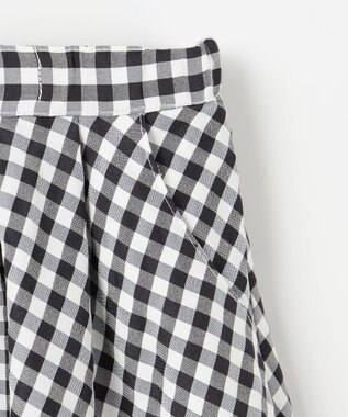 組曲 KIDS 【110-140㎝】フレアーギンガム ショートパンツ ブラック系3