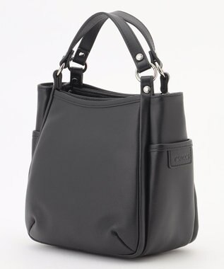 Y'SACCS カウレザー スクエア2wayミニトート ブラック