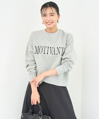 UNFILO ハイストレッチ ロゴスウェット グレー×ブラックロゴ