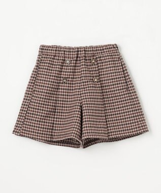 ANY KIDS チェックショートパンツ ブラウン