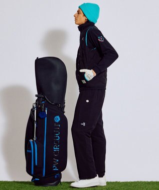 PW CIRCULUS 【撥水加工 / ストレッチ】【MEN】キルティング中綿インナーベスト ゴルフ ブラック系