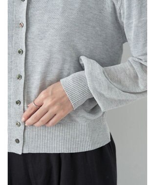 earth music&ecology シアークルーカーディガン Gray Mixture