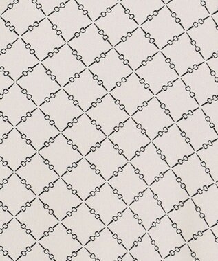 ICB L 【先行予約・WEB限定】BackSatinAmunzen 5分袖キーネックブラウス トープ×スクエアビット柄