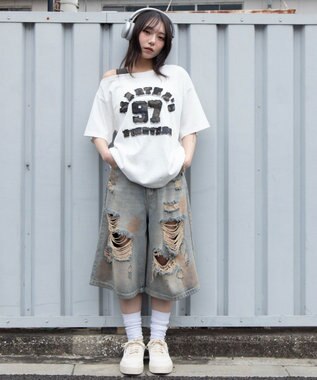 WEGO タンクレイヤードワンショルビッグT 柄2