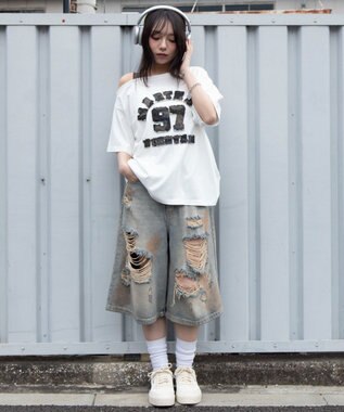 WEGO タンクレイヤードワンショルビッグT 柄2