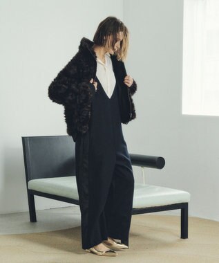 YECCA VECCA フェイクファーブルゾン Brown