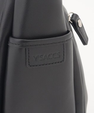 Y'SACCS カウレザー スクエア2wayミニトート ブラック