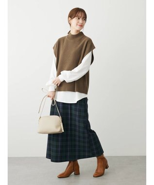 Green Parks ＳＥＴ２点モックネックカノコベスト＋ロンＴＥＥ Brown