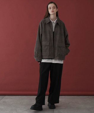 WEGO 【ユニセックス着用ITEM】メルトンショートZIPブルゾン 柄2