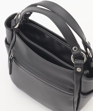 Y'SACCS カウレザー スクエア2wayミニトート ブラック