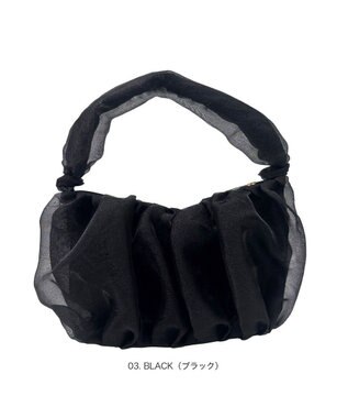 ROOTOTE 3640【メタリックレース】SC.ベビールー.チュールワンハンドル-A 03：ブラック