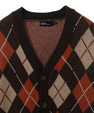 CRAFT STANDARD BOUTIQUE アーガイル柄カーディガン Brown