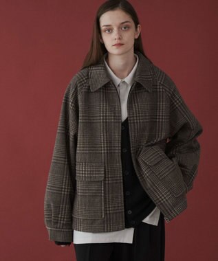 WEGO 【ユニセックス着用ITEM】メルトンショートZIPブルゾン 柄2