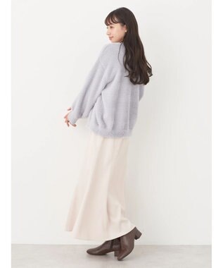 earth music&ecology ロングシャギーハイネックプルオーバー Sax