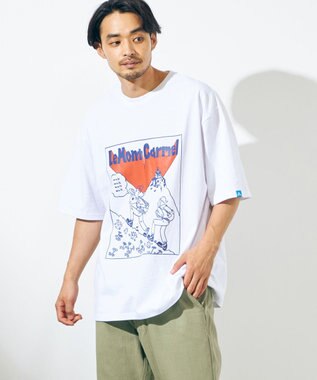 SHARE PARK MENS 【UNISEX】UVカット アートコラボTシャツ〈HIKING〉 ホワイト