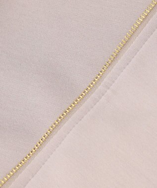 Feroux 【洗える】バックフリル ダンボールパーカー ライトグレー系