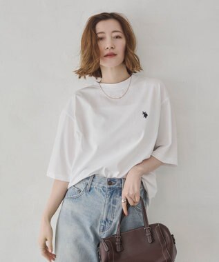 WEGO 【ユニセックス着用ITEM/MLサイズ展開】U.S. POLO ASSN.別注 接触冷感T（SS） ホワイト