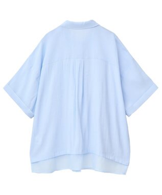 Green Parks 裾レイヤードショートスリーブシャツⅡ Sax