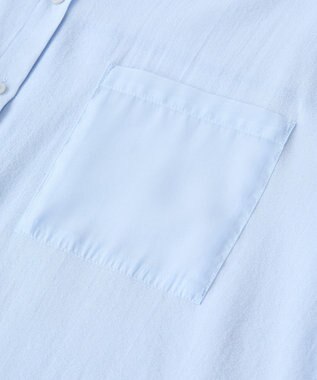 Green Parks 裾レイヤードショートスリーブシャツⅡ Sax