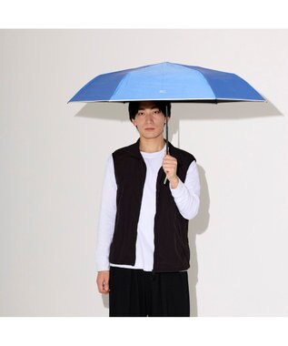 MOONBAT MIZUNO  (ミズノ) 無地 ロゴ 日傘 折りたたみ傘 パラソル 晴雨兼用 ユニセックス  軽量 一級遮光 遮熱効果 遮光率100% UV遮蔽100% スカイブルー