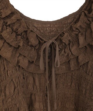 Green Parks ２ＷＡＹフリルブラウス Brown